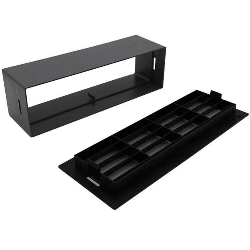 Kair 204mm x 60mm Airbrick with Surround - Black