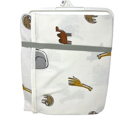 AWW GIFFTS Beautiful Unisex Safari Organic Cotton Baby Nursery swaddling Blankets, White, One Size US