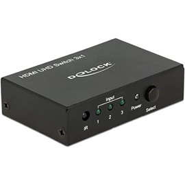 DeLOCK Switch HDMI 3 in > 1 Out HDMI 4 K UHD