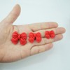 SaktopDeco 60 PCS Red Resin Bows with Flat Back Bow