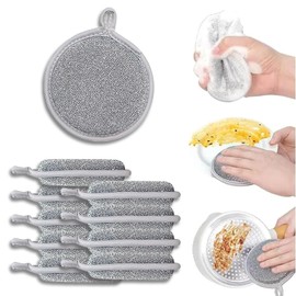 YongSral Pack of 10 Multipurpose Wire Dishwashing Rags, Cleaning Cloths, Dish Cloths Made of Wire for Wet and Dry, Reusable Scourer, Cleaning Cloths, Multi-Purpose Dishcloths