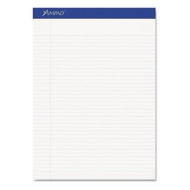 Perforated Writing Pad, 8 1/2 x 11 3/4, White, 50 Sheets, Dozen