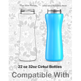 SLEILIN - Bonita funda estampada de 32 onzas, compatible con botellas de agua Cirkul para botellas de plástico y acero inoxidable, material de neopreno que absorbe el sudor, cubierta aislada diseñada