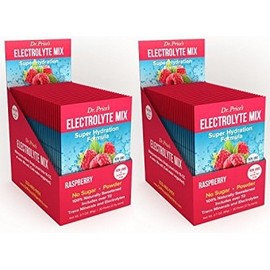 Mezcla de electrolitos fórmula de hidratación súper  minerales traza  sabor a frambuesa (30 paquetes de polvo) mezcla de bebida  Dr. Prices Vitaminas 