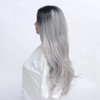 Wavy long hair wig two-tone silver hair (WFLOA83) / 웨이브 긴머리 가발 투톤 은발 (WFLOA83)