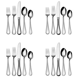 Mikasa 5100237 Bravo 20-Piece 18/10 Stainless Steel Flatware Set, Service for 4