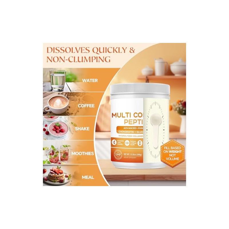 NATURE TARGET- “MultiColágenoPéptidosPolvo para Apoyo Articular, Colágeno Hidrolizado para Mujeres