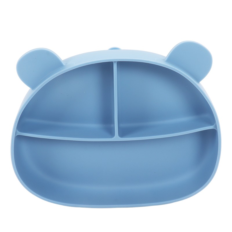 5pcs Baby Feeding Kit Food Grade Silicone Bear Design Plate