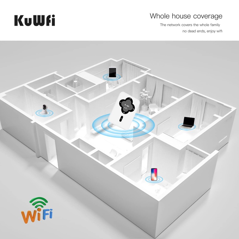KuWFi 4G LTE Portable Wireless WiFi Router Mobile Hotspot Pocket