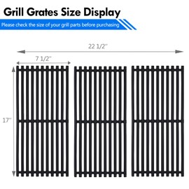 Grillflame 463242516 Grill Grates Emitter Plates Replacement Parts for Charbroil Tru Infrared 3 Burner Grill Parts 463355220 463242515 463367016 G474-0017-W2 G466-2400-W1 Infrared Grates Emitters