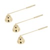 3pcs Candle Snuffer Golden Iron Plating Bell Shaped Long Handle