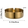 2 Pack Home Ashtray Stainless Steel Ashtray Cigar Ashtray Tabletop