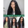 KLAIYI Water Wave Bye Bye Knots Glueless Wig Human Hair