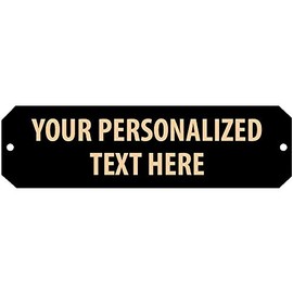 Crown Awards .875" H x 2.5" W Black Metal Engraved Plate, Black Perpetual Engraved Nameplate