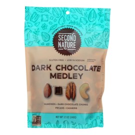 Second Nature UD Case of 6-12 oz Nut Medley in Dark Chocolate Premium Kernel Snacks