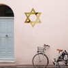 Decal Stickers of Star of David Jewish (Metallic Gold) (Set