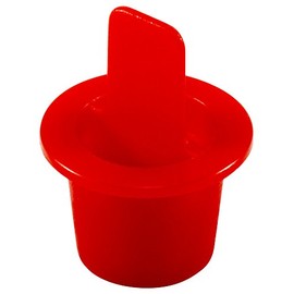 Caplugs CPT-3 CPT Series – Plastic Center Pull-Tab Tapered Plug, 100 Pack, Red LD-PE, Flange OD 0.56" x Plug ID 0.428" Hole Protection, Leak Prevention, Masking, Painting, Powder Coating (ZCPT3Q1)