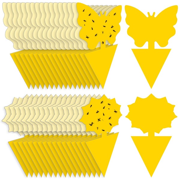 Fruit Fly Traps Fungus Gnat Traps Yellow Sticky Bug Traps