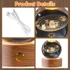 TZQFROCE 3D Crystal Ball Night Light with Wooden Base Solar