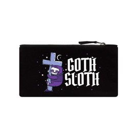 Grindstore Goth Sloth Pencil Case Black 21x11cm