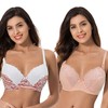 Curve Muse Plus Size Nursing Underwire Bra with Drop-Down Cups