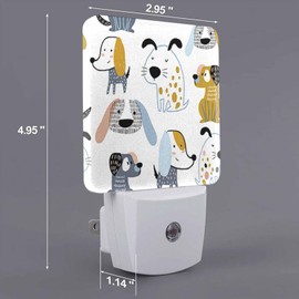 Chrobak LED Night Light,Childish Funny Creative Dog LED Night Light Plug into Wall with Dusk to Dawn Light Sensor White Energy Efficient Nightlight for Bedroom Bathroom Hallway Living Room Kitchen