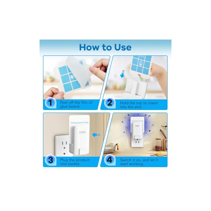 Indoor Fly Trap with UV Light - 2 Devices &