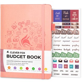 Clever Fox Budget Book – Financial Planner Organizer & Expense Tracker. Money Planner Account Notebook for Monthly Budgeting. Compact (Peach Pink)