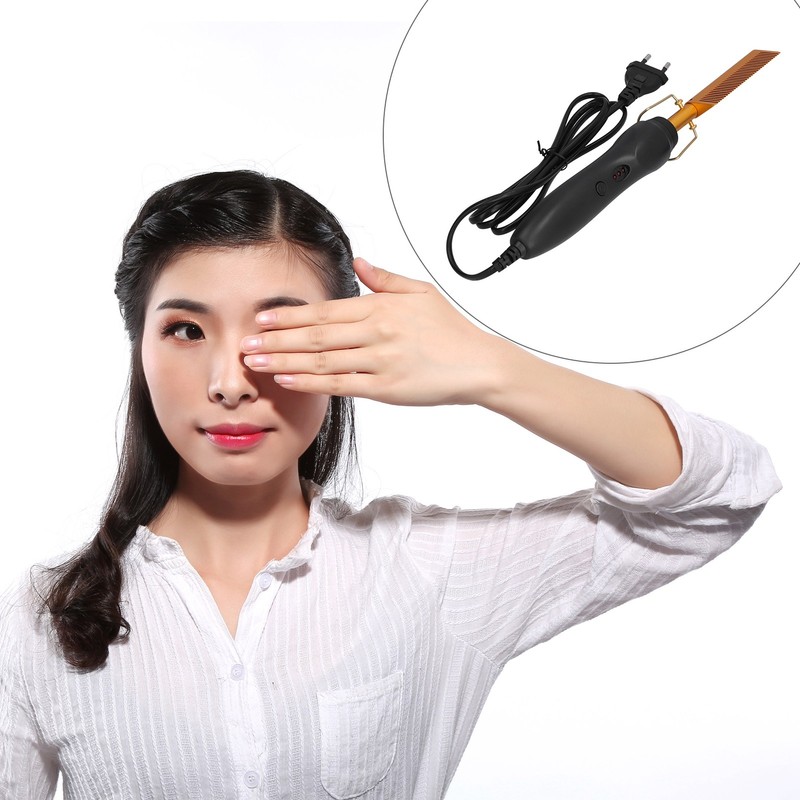 Multifunctional Hair Comb Wet and Dry Hot Heating Curling Straightening
