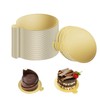 Cameste 3.5-Inch Mini Cake Boards, 100 Pcs Gold Cupcake Liners,