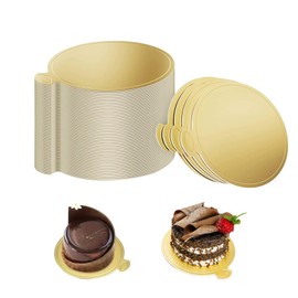 Cameste 3.5-Inch Mini Cake Boards, 100 Pcs Gold Cupcake Liners, Mini Dessert Plates for Kitchen Baking, Caking & Pizza (3.5-Inch)