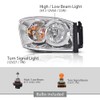 G-PLUS Headlights Assembly w/Bulbs Compatible with Dodge Ram 1500 06-08/Dodge