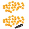 Snblzhef 500Pcs Orange RJ45 Port Ethernet LAN Hub Anti Dust
