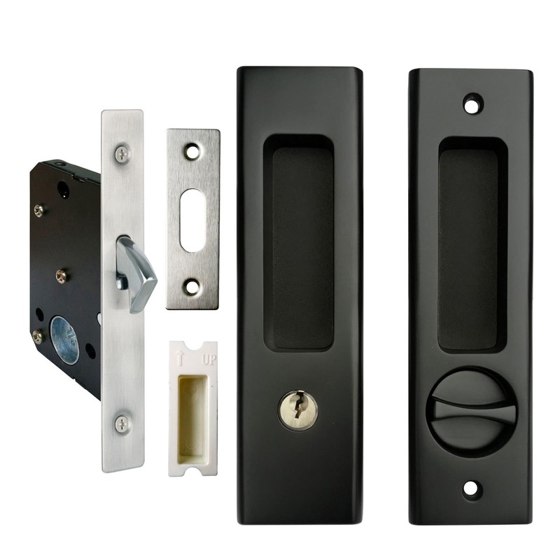 CCJH Sliding Barn Door Locks Invisible Door Handle Locks with