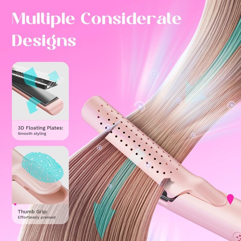 Wavytalk Cool Curl Airflow Styler, 2 in 1 Flat Iron