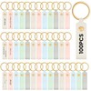 100 Pcs Leather Key Fobs Kit Blanks DIY Laser Engraving