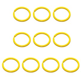 Pocoxll 10 Pcs Keychain Rings,Split Key Rings for Keys Organization and Decoration（Yellow）
