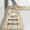 KIMODE Anti Fatigue Kitchen Mats for Floor 2 Piece,Farmhouse Floral