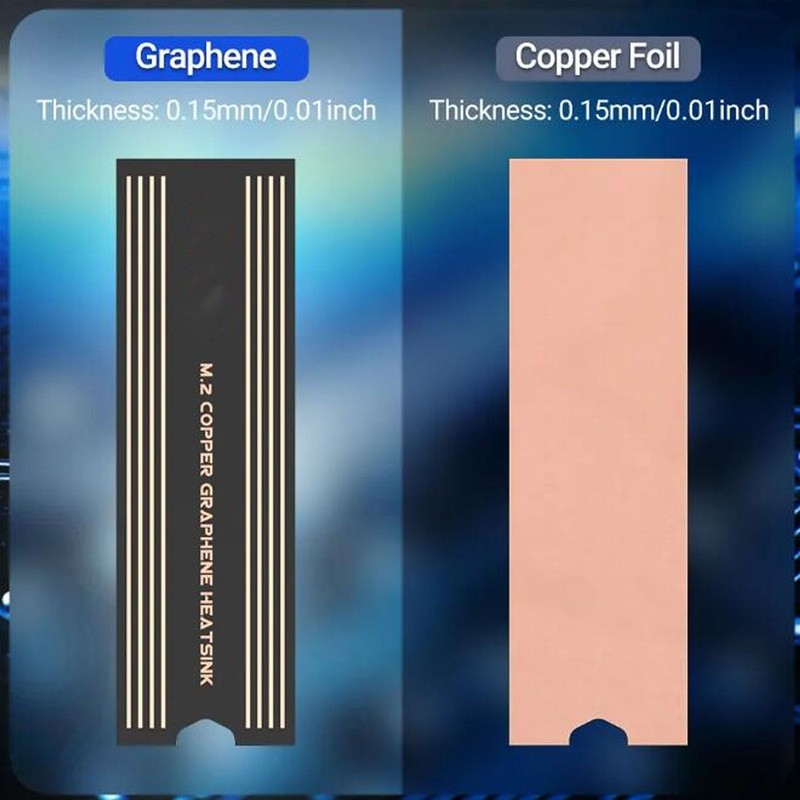 Tangxi 2Pcs M.2 SSD Heatsink, 2280 M.2 NVMe SSD Graphene
