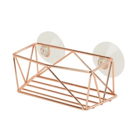 Kitchen Details Geode Suction Cup Sponge Holder | Durable Iron Construction | Suction Cup Stabilizers | Rust Resistant Finish | Kitchen Sink Accessories | Copper