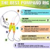 Pompano-Rigs-for-Surf-Fishing-Saltwater-Gear with Double Circle & Wide Gap Hook-6-Pack Surf Fishing