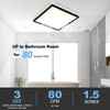 Tech Drive Bathroom Exhaust Fan with Light,80CFM 1.5Sone,Super Quiet Bathroom
