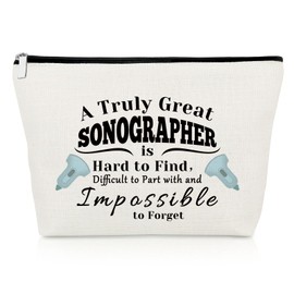Sonography Tech Gifts Makeup Bag Sonographer Gifts Thank You Gifts for Doctors Teacher Ultrasound Technician Gift Cosmetic Pouch Radiologist Motivational Gift for Sonographer Christmas Birthday Gift