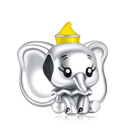 Doyafer 925 Sterling Silver Cute Little Flying Elephant Pendant Charm For Women Bracelet, Holiday Birthday Gifts For Friends And Family, Diy Bracelet Charm Jewelry