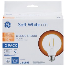GE 40-Watt Replacement G25 Soft White Globe Bulb Light Bulbs (2-Pack)