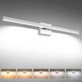 VOLISUN Modern Bathroom Vanity Light 31.5 inch, 18W Dimmable 5CCT Led Bathroom Light Fixture Over Mirror, Chrome Bar Wall Lights for Bathrooms Mirror Cabinets Bedroom-ETL Certificated