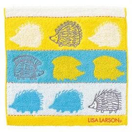 Marushin 6805007200 Lisa Larson Hedgehog Hand Towel, 9.8 x 9.8 inches (25 x 25 cm), Hedgehog Silhouette
