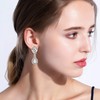EleQueen Women's Austrian Crystal Art Deco Tear Drop Dangle Earrings