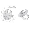 Silver Mini Manicure Palette Metal Paint Palette Finger Rings Nail