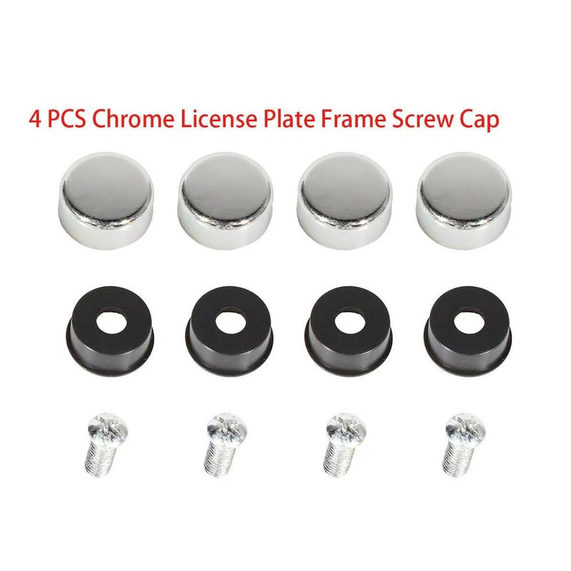 License Plate Frame Cover Holder, LSX Chrome for Camaro Corvette,